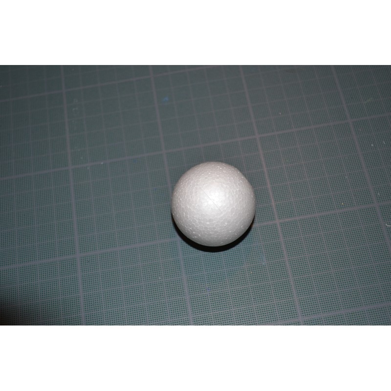Boule polystyrène  (frigolite), légère et polyvalente (6 cm) vendue à l'unité