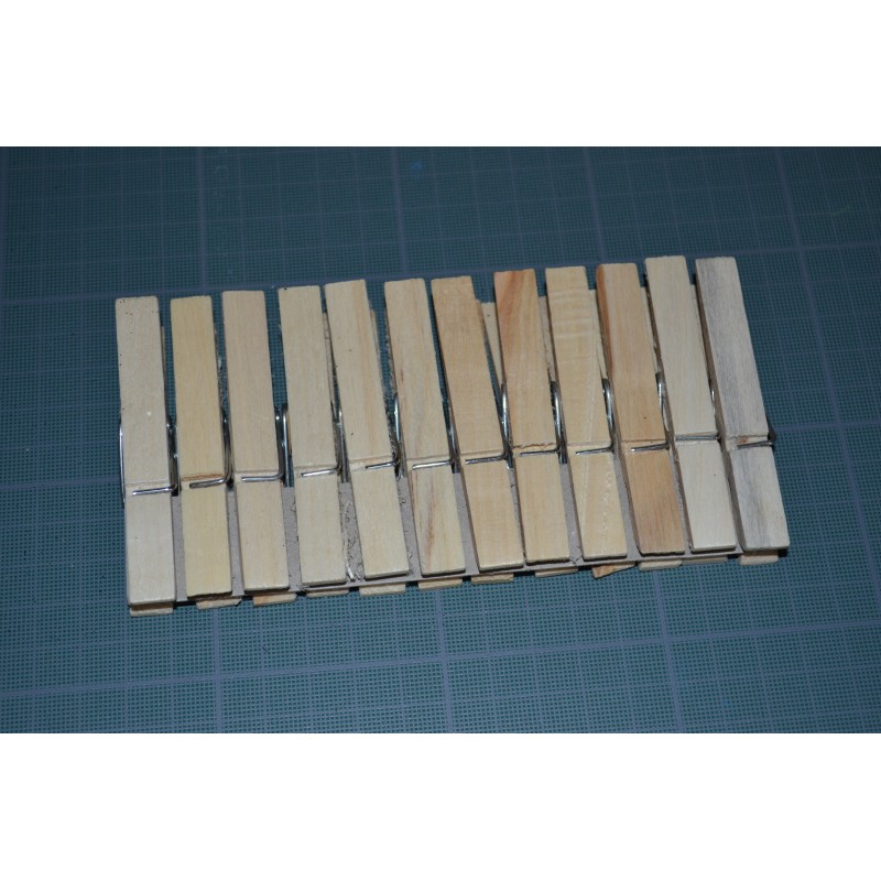 Pinces à linge  en bois, lot de 12 épingles