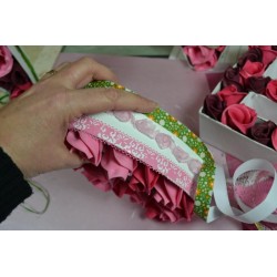 Ruban Adhésif Masking Tape Fabric tape Dentelles de Papier plastifié "Fleurs" Vintage (Set 3 rubans PAPIER)