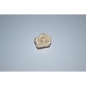 Fleur Tissu satin, Bouton de Rose champagne 1 cm, Lot de 5
