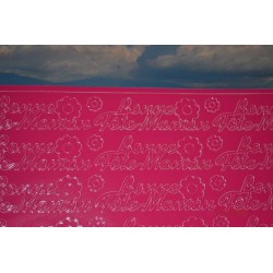 Planche stickers "Bonne Fête Maman" fond rose pour Carterie ou embellissements éphémères
