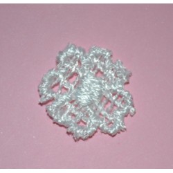 Fleurs mini en Dentelle Vintage (1.5 cm) "Les Fleurs de LOUISE" (Blanc) pour couture & décoration (vendu par 5)