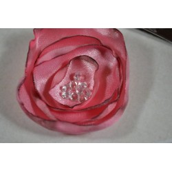 Coupon Tissu Satin uni (Rose)   (vendu par 0.50m)