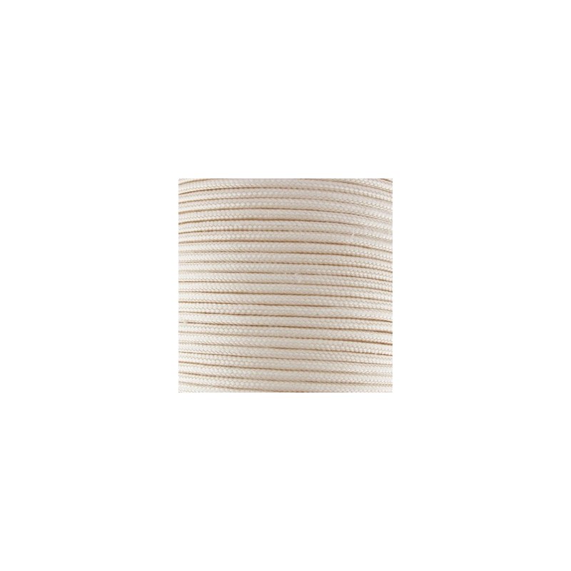 Fil TRESSE de SOIE Crème 1.5 mm - Vendu au mètre Fil TRESSE de SOIE Crème 1.5 mm - Vendu au mètre