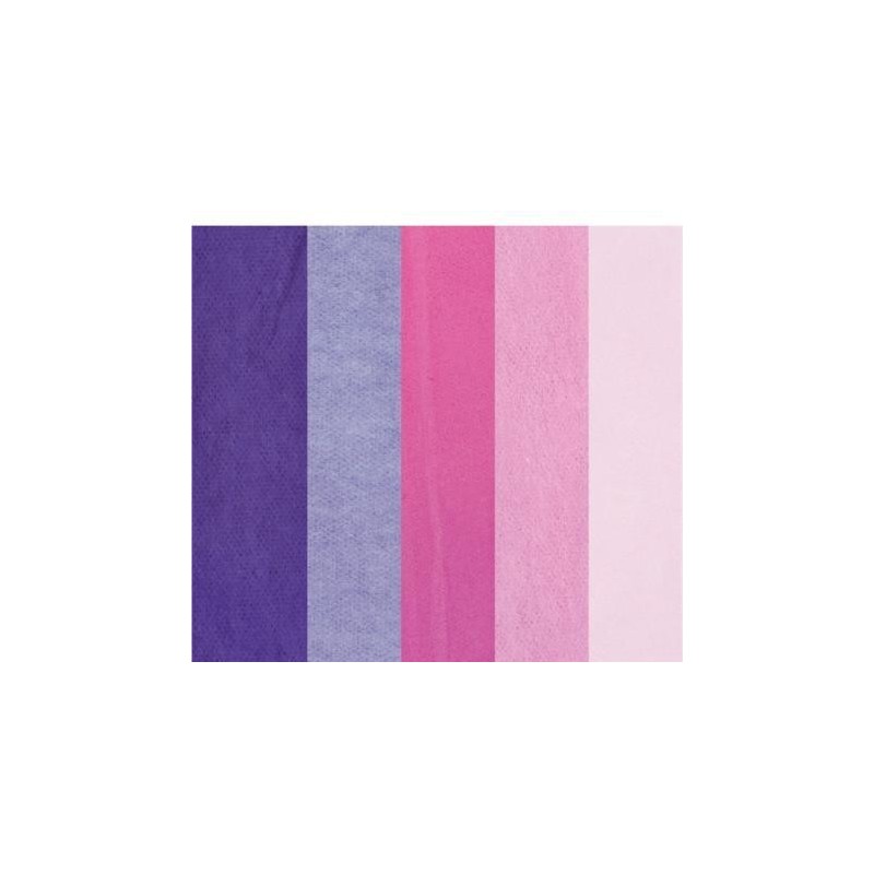 Papier de Soie Assortiment de couleurs "Lilas"  50 cm x 70 cm (5 feuilles)
