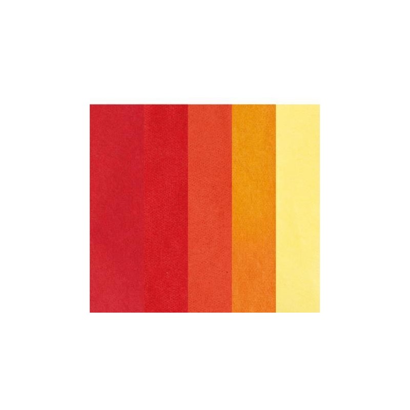 Papier de Soie Assortiment de couleurs "Rouge Coquelicot"  50 cm x 70 cm (5 feuilles)
