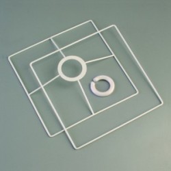 Ossature armature Abat-jour carré tête, 20x20cm, en 2 éléments