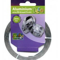 Fil aluminium  Plat Effet "Strié" Lavande (Longueur : 5 m)  pour bijoux et accessoires