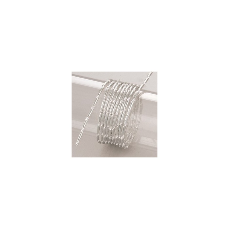 Fil aluminium  Rond Effet Diamanté ARGENT (Ø 2 mm)  pour bijoux et accessoires