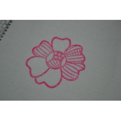 Encre Spéciale Textile coloris Rose "Dalhia"   encreur  Ø : 7 cm