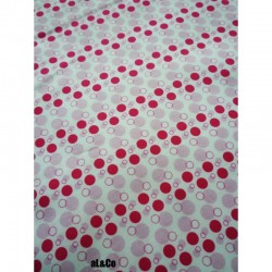 Tissu Coton Bio collection Al&Co "Petits Pois" fond blanc 35x50 cm