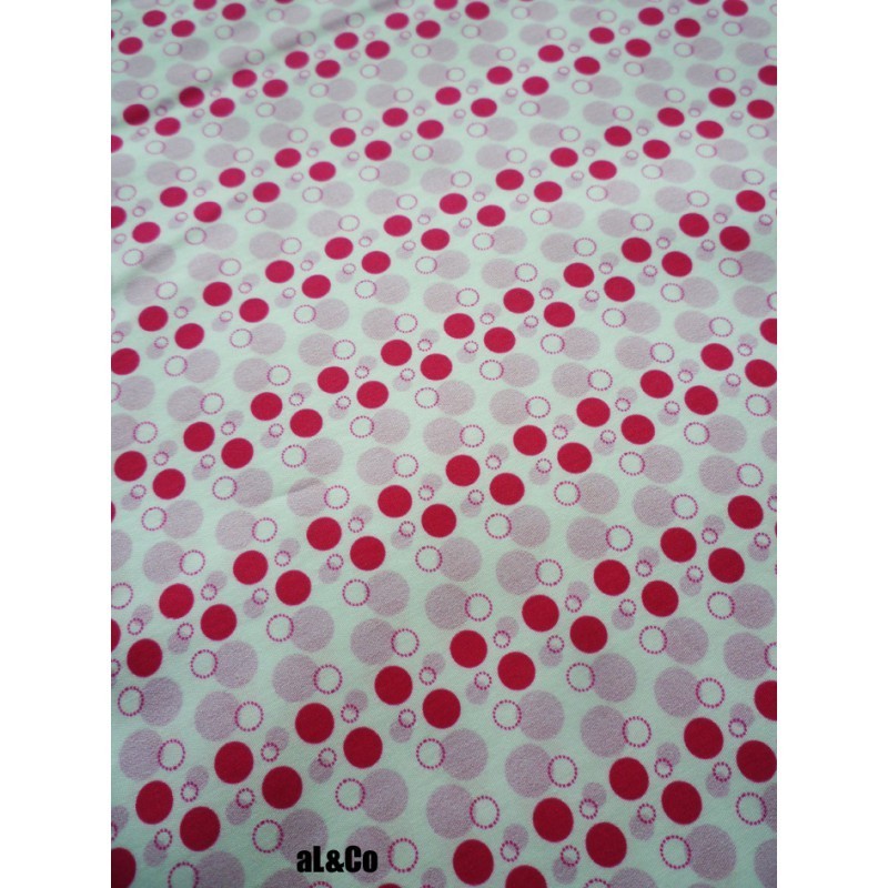 Tissu Coton Bio collection Al&Co "Petits Pois" fond blanc 35x50 cm