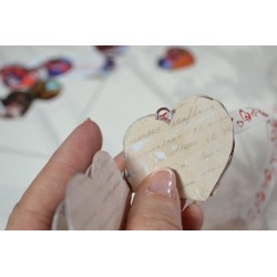 Papier Scrap Double Esprit Romantique"Coeurs Love " 30.5 X 30.5 CM -  1 feuille avec imprimé Recto Verso