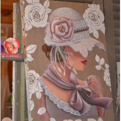 Image 3 D  Composition Florale "Fleurs de Coco"  30 x 30 (vendue à l'unité) pour tableau technique du 3D
