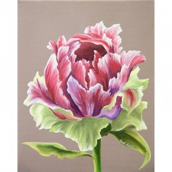 Image 3 D   "Tulipe" 24 x 30 (vendue à l'unité) pour tableau technique du 3D