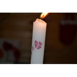 Planche de cire à découper pour décorer des bougies (4 pièces une unie, une à motifs étoiles)
