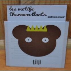 Motif thermocollant  à appliquer ourson "Gérard"