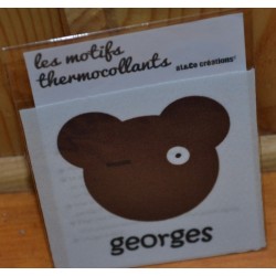 Motif thermocollant  à appliquer ourson "Gérard"