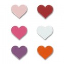 Attaches parisiennes Assortiment  "Coeurs Multicolors"  (20 pièces)
