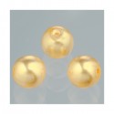 Perles rondes  Luster verre ciré effet nacré Doré "CHAMPAGNE"  8 mm (20 pièces)