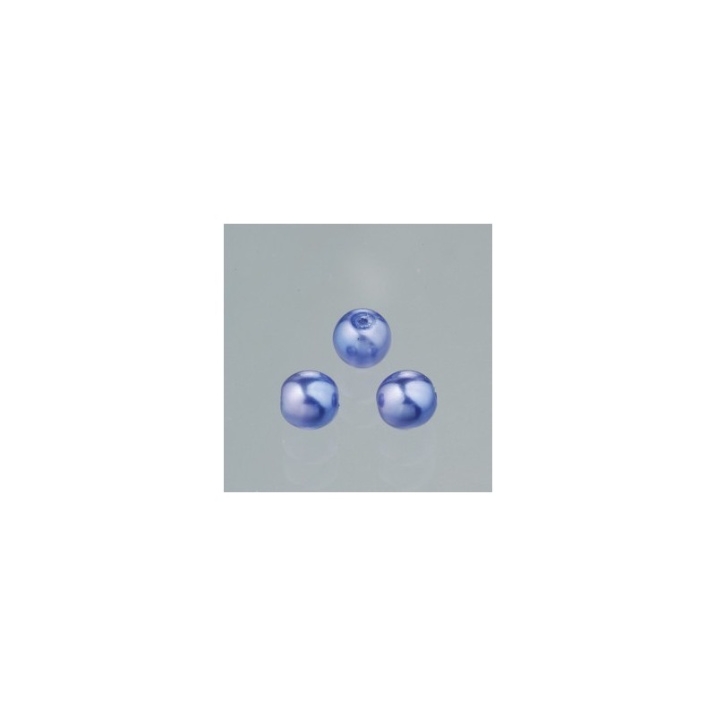 Perles  en verre cirée effet Bleu "Nuit"  4 mm (boîte : 75 pièces)