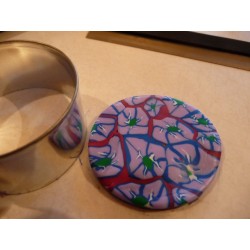Tapis Pochoir à relief Silk Screen FLORAL pour impression de motifs sur pâte polymère  (11.4 x 15.3 cm, 6 motifs différents)