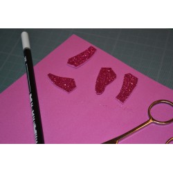 Plaque de Mousse pailletée Fushia - Petit Format (30 cm x 20 cm)