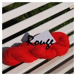 Laine à Tricoter/Crocheter & plus Coloris Rouge 100% laine BIO de mouton (Echeveau : 100 gr, 400 m de fils)