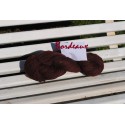 Laine à Tricoter/Crocheter & plus Coloris : Bordeaux 100% laine BIO de mouton (Echeveau : 100 gr, 400 m de fils)