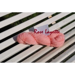 Laine à Tricoter/Crocheter & plus, Coloris : Rose Layette 100% laine BIO de mouton (Echeveau : 100 gr, 400 m de fils)