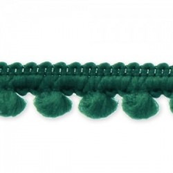 Ruban mini pompon Vert Fluo vendu par 50 cm (Utilisation : couture, Bracelet,décoration...)