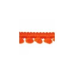 Ruban mini pompon Orange vendu par 50 cm