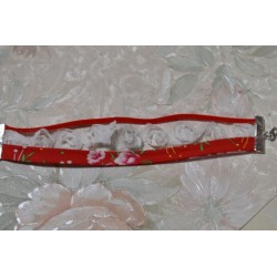 Ruban Cordon Velours 3 mm Rouge (1 m) (Utilisation : couture, Bracelet, décoration...)