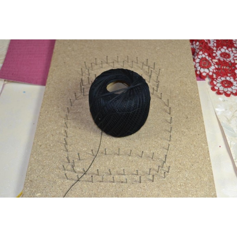 Fil coton perlé   Coloris : Noir 100% coton (10 g, 82 m)