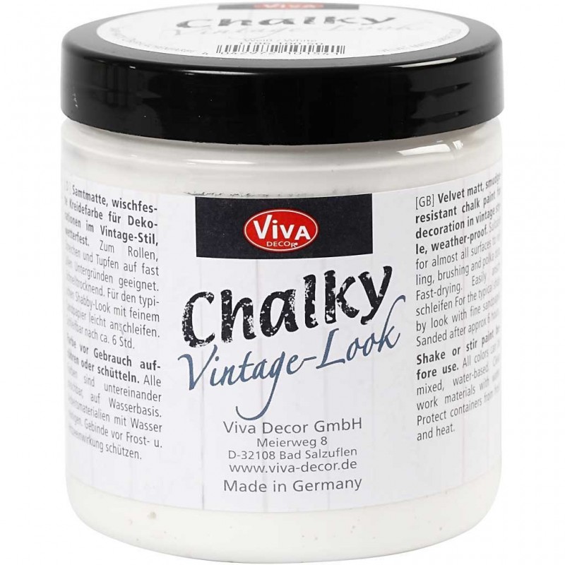 Peinture Effet Craie Chalky "Vintage Look" Coloris Blanc 250ml Peinture Effet Craie Chalky "Vintage Look" Coloris Blanc 250ml