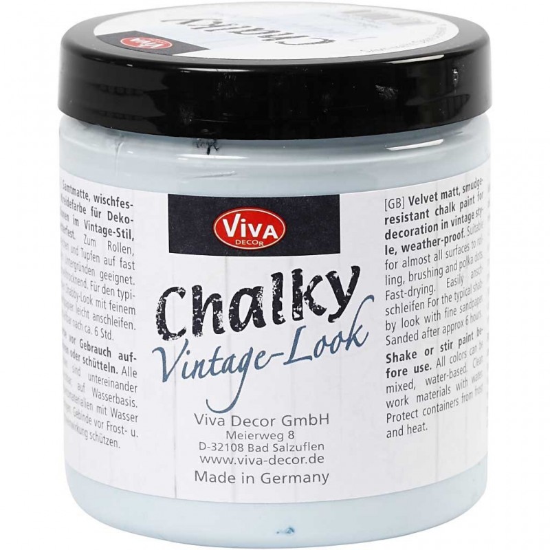 Peinture Effet Craie Chalky "Vintage Look" Coloris Bleu clair 250ml Peinture Effet Craie Chalky "Vintage Look" Coloris Bleu clair 250ml