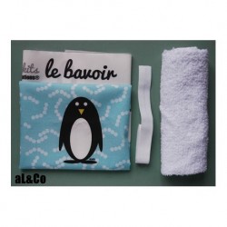 Bavoir à confectionner soi-même kit Le Pingouin, Collection Al&Co Anne Lacambre