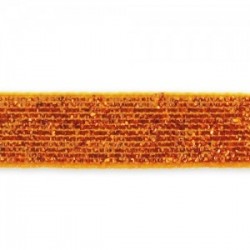 Ruban synthétique pailleté Cuivré 10 mm  (2 m) (Utilisation : couture, Bracelet, décoration...) (Copier)