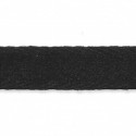 Ruban sergé noir coton motif chevron, largeur : 1cm, vendu au mètre