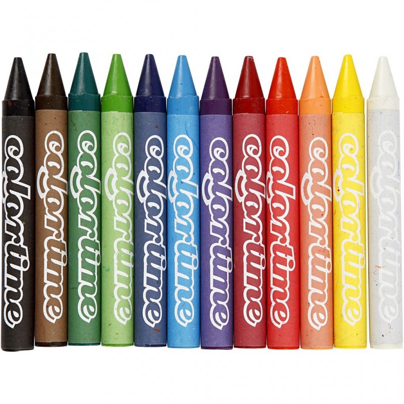 PRIMO Crayons De Cire Colorés, étui De 216 Pièces En 12 Couleurs Pour Enfants à Partir De 3 Ans, Crayons De Couleur Très Résistants Et Durables Pour