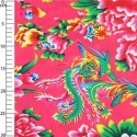 Tissu coton pivoines sur fond rose (l: 145 cm par 10 cm) 100% coton