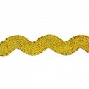 Ruban serpentine en lurex ton doré effet métallisé vendu par longueur de 3 m