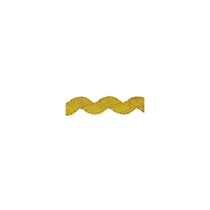 Ruban serpentine en lurex ton doré effet métallisé (au mètre)