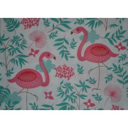 Serviette en papier motifs Flamants roses  (vendue à l'unité,  30 x 30 cm)