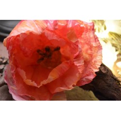 Pistils de fleur, tête rouge, tige blanche, lot de 25 pour création de fleurs (environ 40 pistils), 6 cm