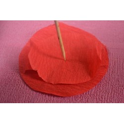 Papier crépon couleur rouge  50 cm x 200 cm (1 pièce)
