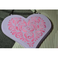 Support à décorer forme Coeur papier mâché 20 cm