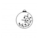 Tampon Bois, impression boule de Noël impression fleur fleur gui, 3.5 cm