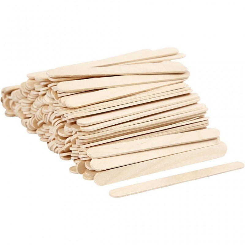 Bâtonnets de bois blanc bouleau, friskos, sachet économique 100 pièces L: 11,5 cm, l: 10 mm Bâtonnets de bois blanc bouleau, friskos, sachet économique 100 pièces L: 11,5 cm, l: 10 mm