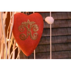 Support grand coeur  en bois mélangé,  à décorer,  à suspendre ou à poser,  1 pièce, dim. 11,5x8,5x3 cm